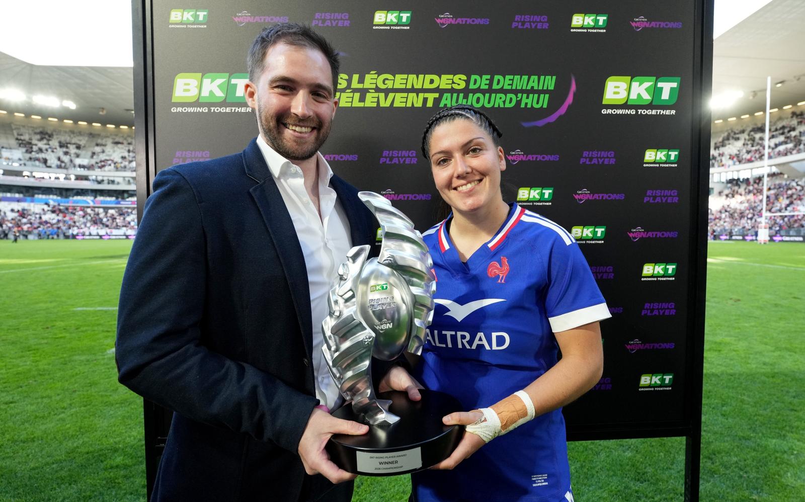PAULINE BARRAT GANA EL PREMIO BKT A LA MEJOR JUGADORA EMERGENTE DEL TORNEO DE LAS SIX NATIONS FEMENINO 2026